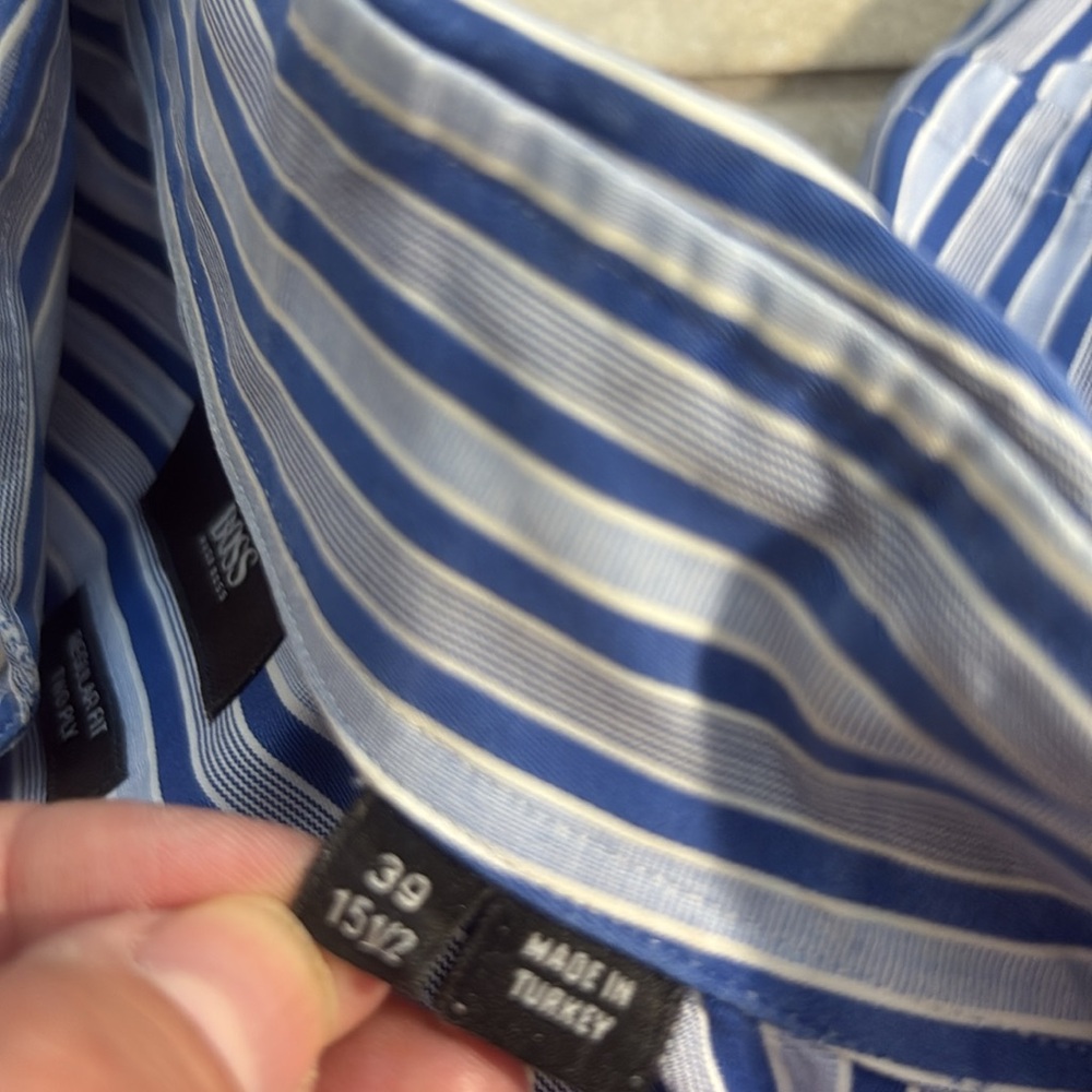 Boss Men's Dress Shirts - Navy, Pink, and Blue Stripes - Picture 5 of 16